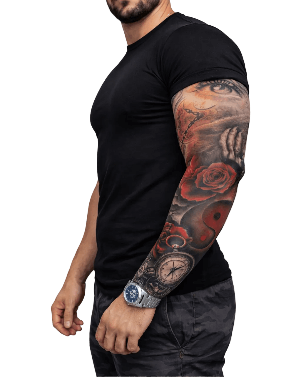 TATTOO SLEEVE – ROSE DESIGN